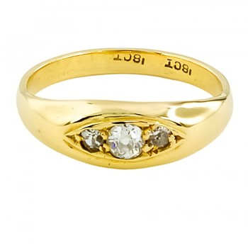 18ct gold Diamond 3 stone Ring size M